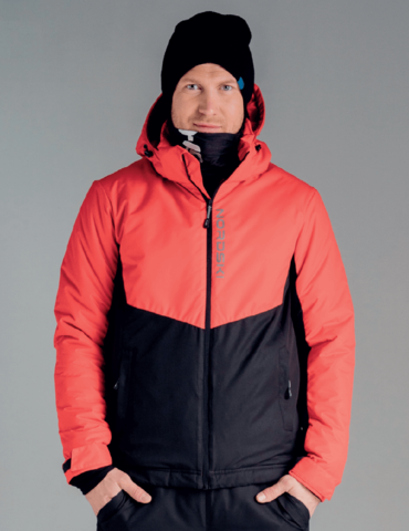 Nordski Montana утепленная куртка мужская красная-черная