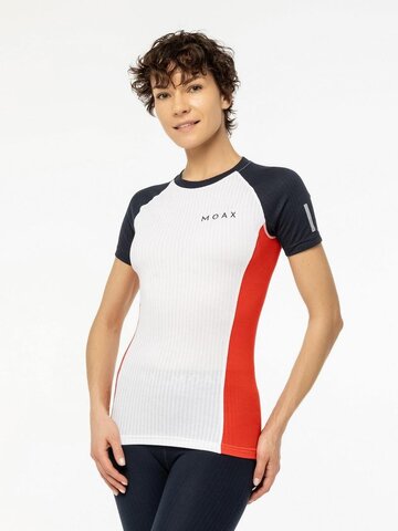 Женская термофутболка Moax Race SS синяя-красная