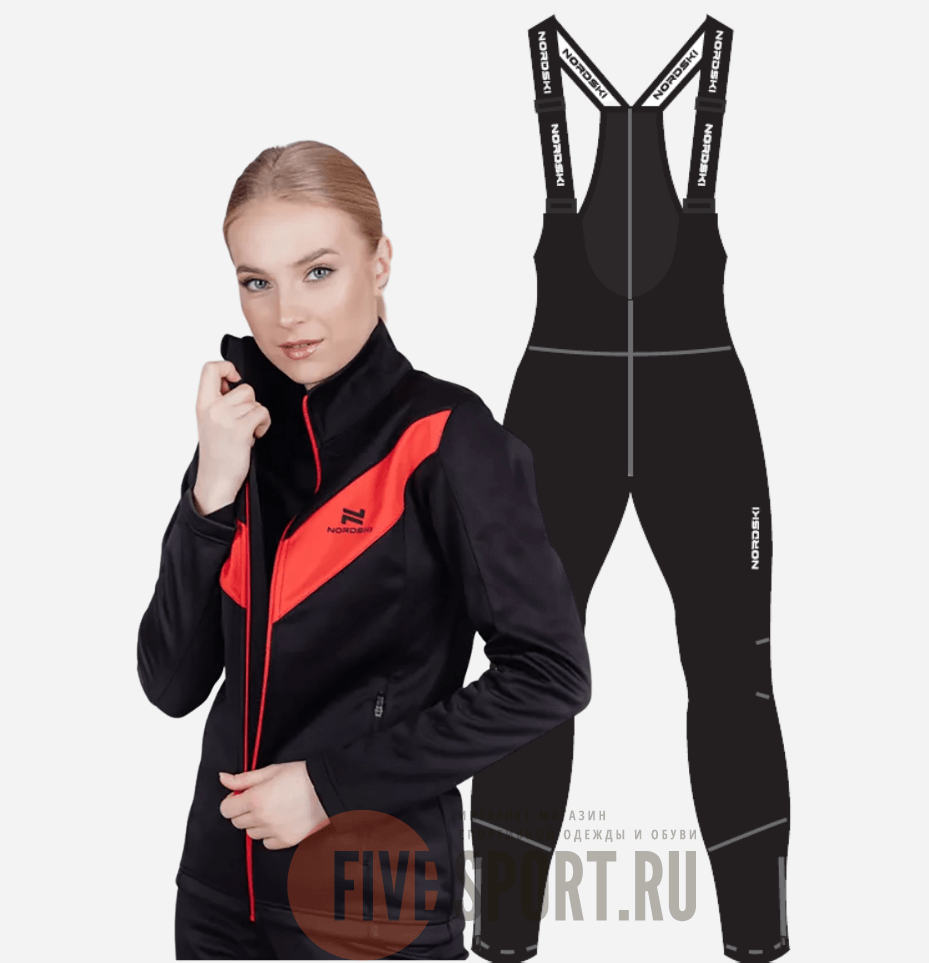 Женский утепленный разминочный костюм Nordski Base Active black