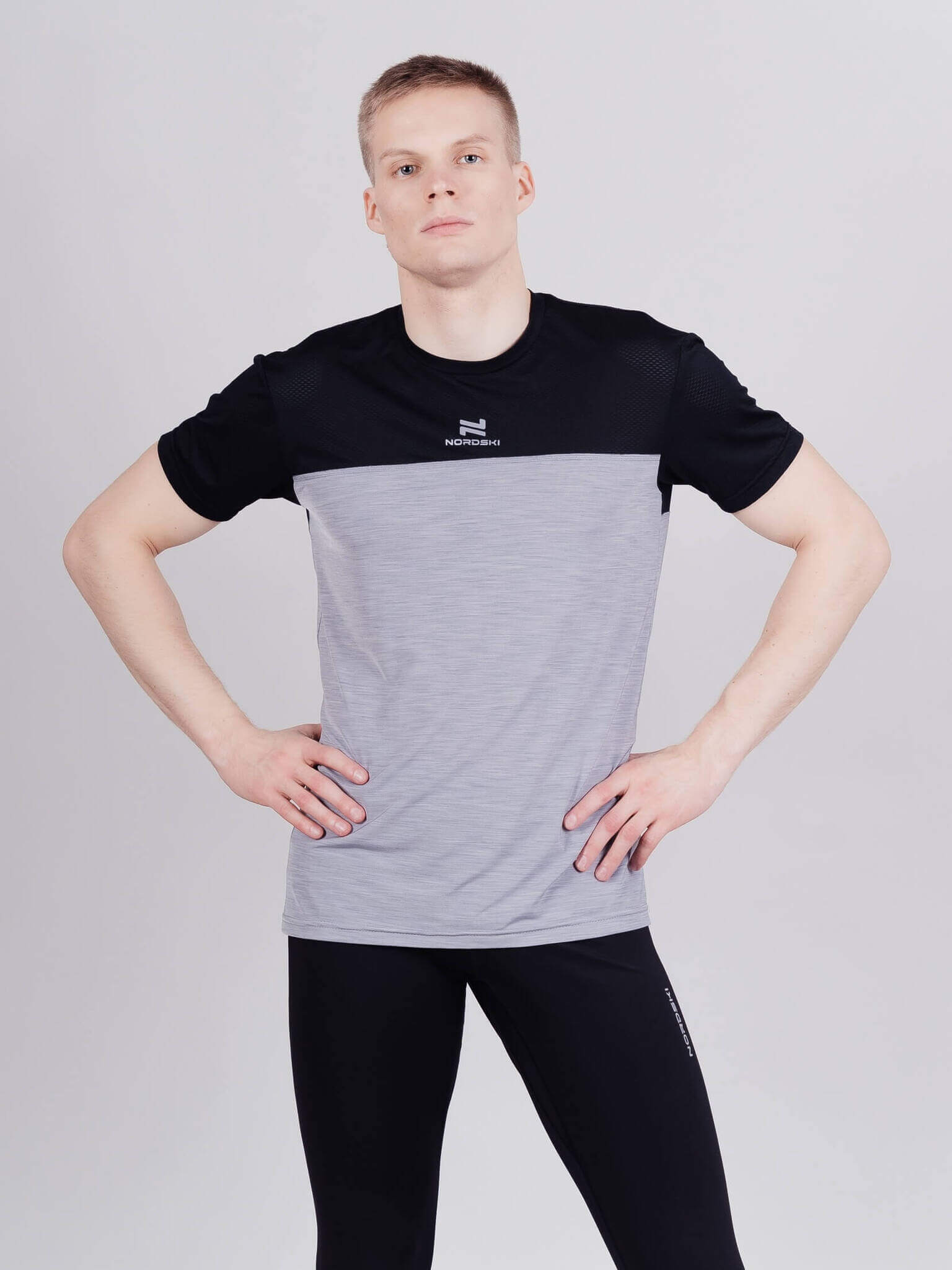 Мужской комплект для бега Nordski Pro Energy grey-black - 2