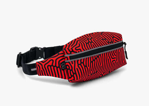 Сумка для бега Enklepp Marathon Waist Bag coral reef raspberry-black