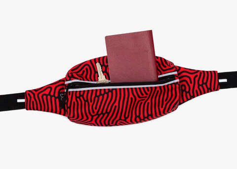 Сумка для бега Enklepp Marathon Waist Bag coral reef raspberry-black