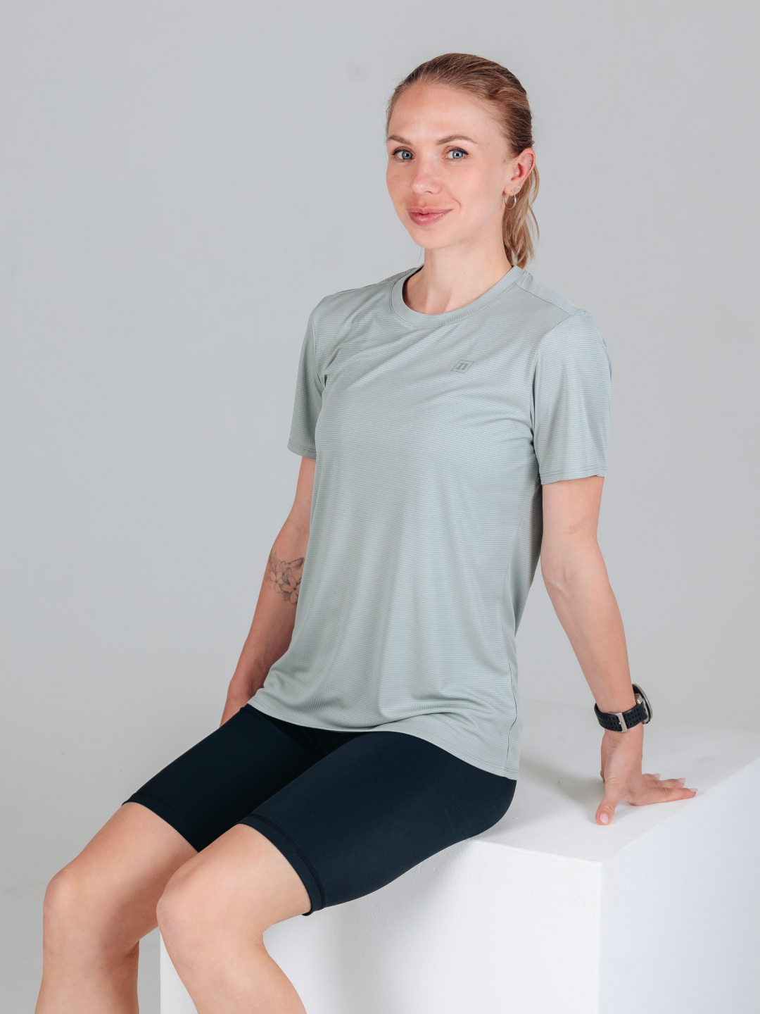 Женская спортивная тренировочная футболка Noname Pace T-Shirt 26 dusty green - 5