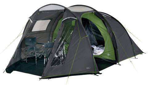 High Peak Ancona 5 кемпинговая палатка пятиместная серая-зеленая
