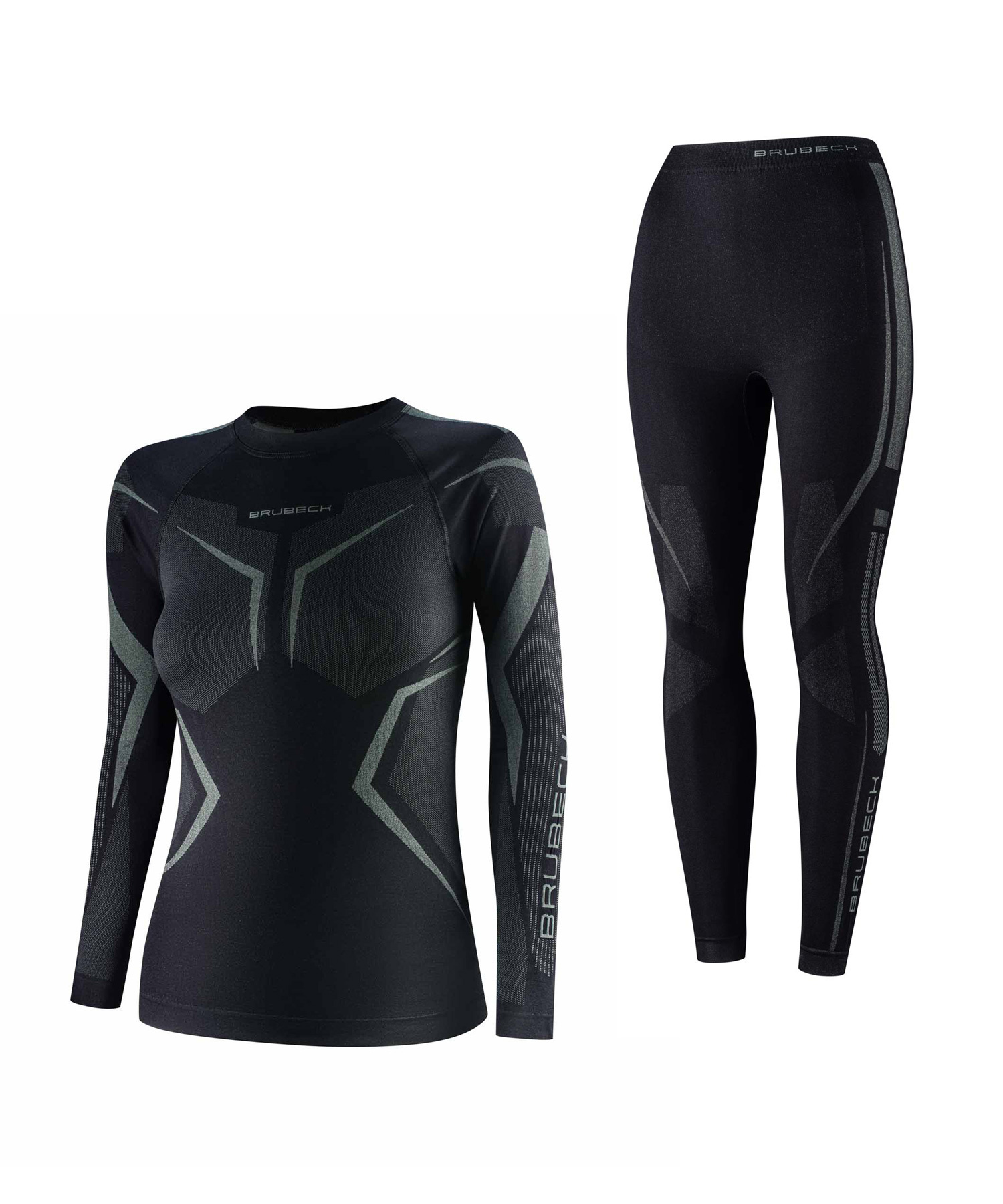Женский комплект термобелья Brubeck Dry черный-графитовый - 2
