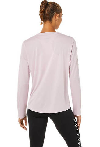 Asics Katakana Ls футболка с длинным рукавом женская светло-розовая