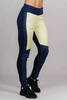 Женские тренировочные лыжные брюки Nordski Hybrid Pro синие-желтые - 2