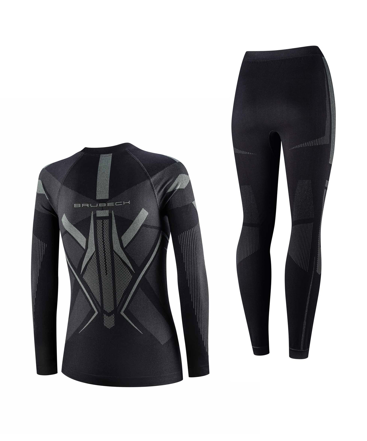 Женский комплект термобелья Brubeck Dry черный-графитовый - 3
