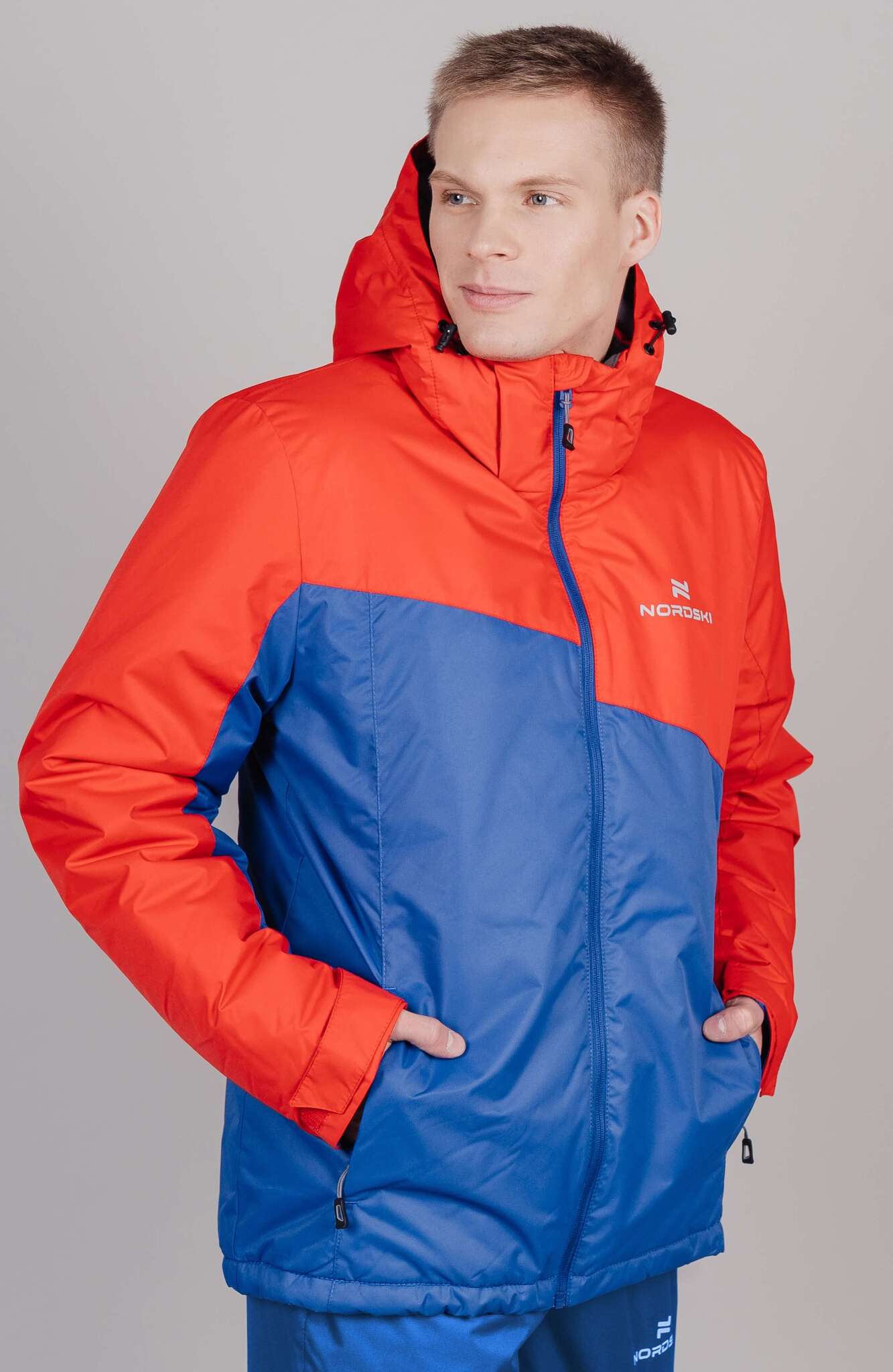 Мужская теплая лыжная куртка Nordski Active true blue-red - 2