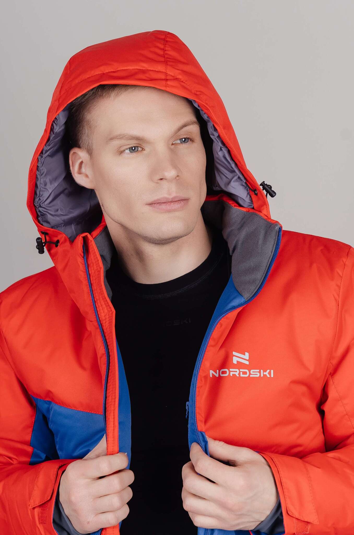 Мужская теплая лыжная куртка Nordski Active true blue-red - 4