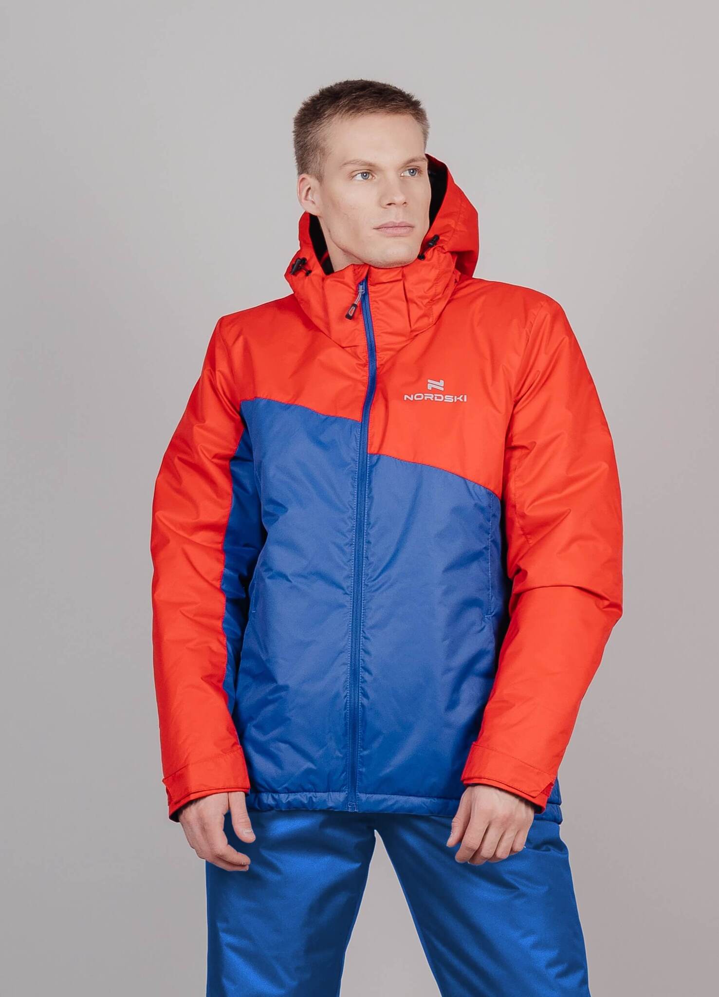 Мужская теплая лыжная куртка Nordski Active true blue-red