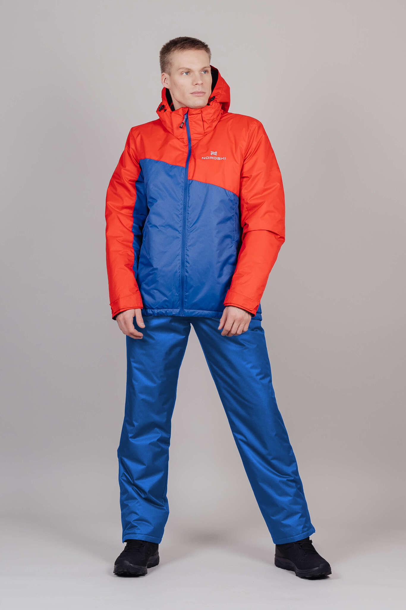 Мужская теплая лыжная куртка Nordski Active true blue-red - 9