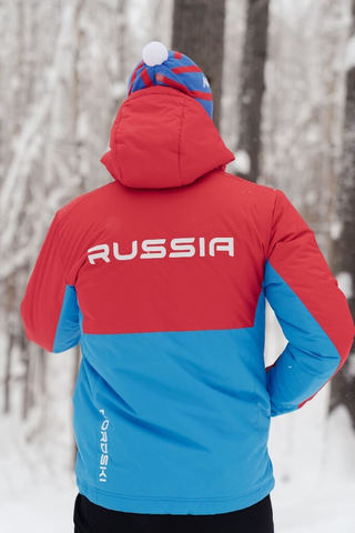 Nordski Montana RUS утепленная куртка мужская красная синяя