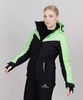 Горнолыжная куртка женская Nordski Extreme black-lime - 1