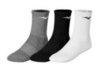 Комплект носков Mizuno Training 3P Socks черный-белый-серый - 1