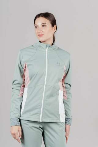 Женская тренировочная лыжная куртка Nordski Pro ice mint-soft pink