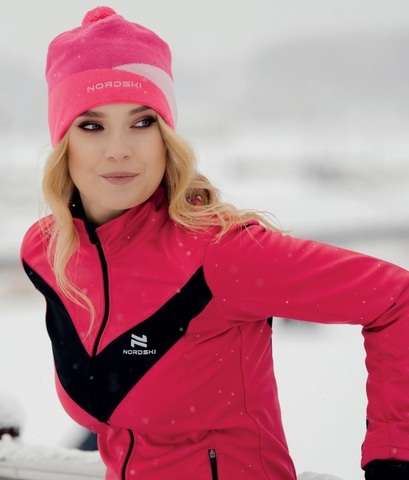 Женская утепленная разминочная куртка Nordski Base pink