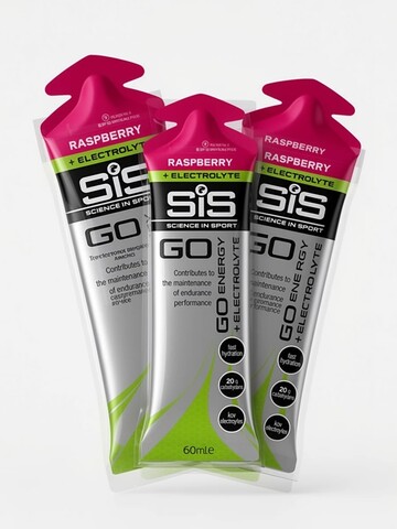 Набор углеводных гелей с электролитами SIS Go Isotonic Gel + Electrolyte 60 мл малина