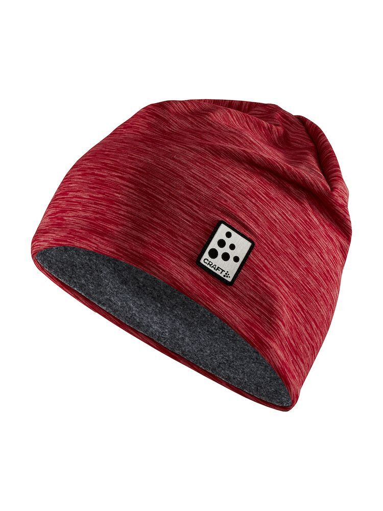 Шапка спортивная Craft Microfleece красный меланж