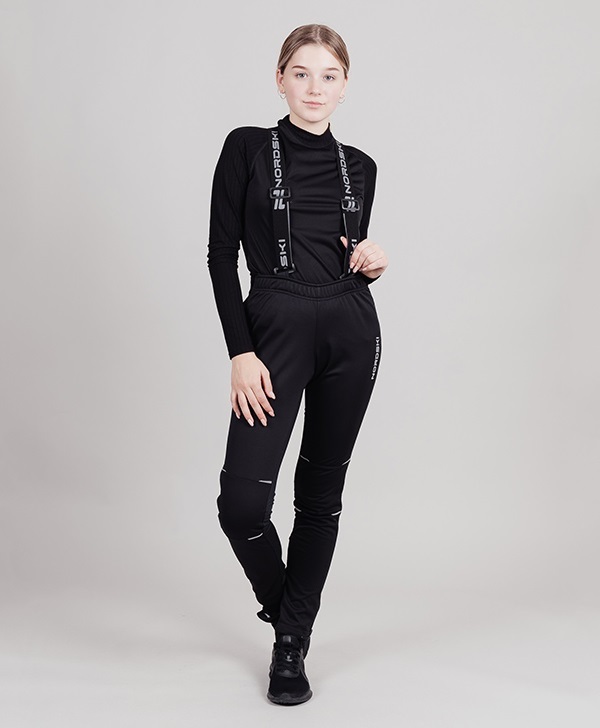 Детский разминочный лыжный костюм Nordski Jr Drive black-mint - 8