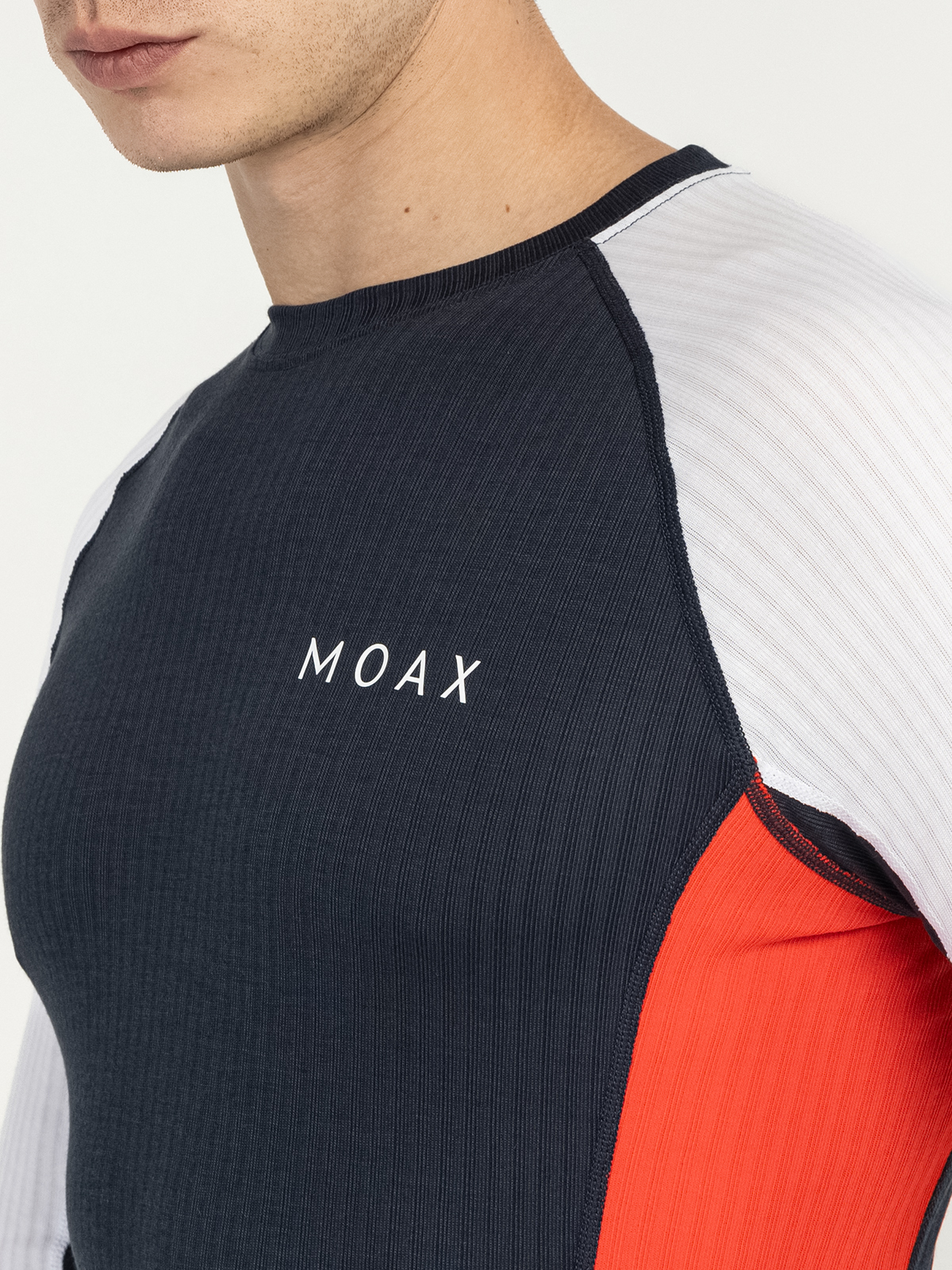 Мужская термофутболка с длинным рукавом Moax Race LS сине-красная - 5