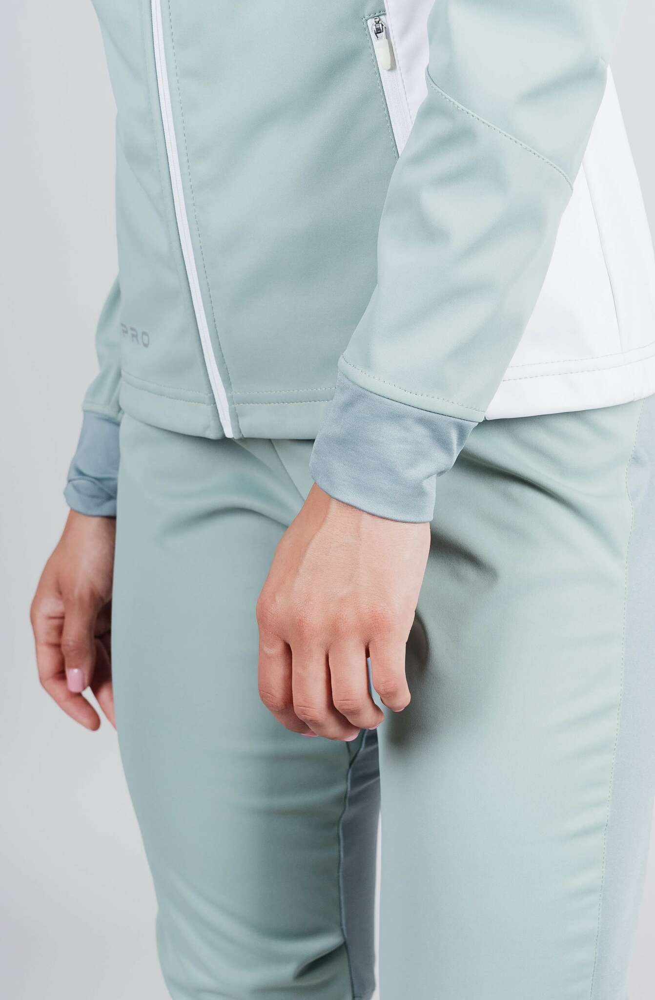 Женская тренировочная лыжная куртка Nordski Pro ice mint-soft pink - 10