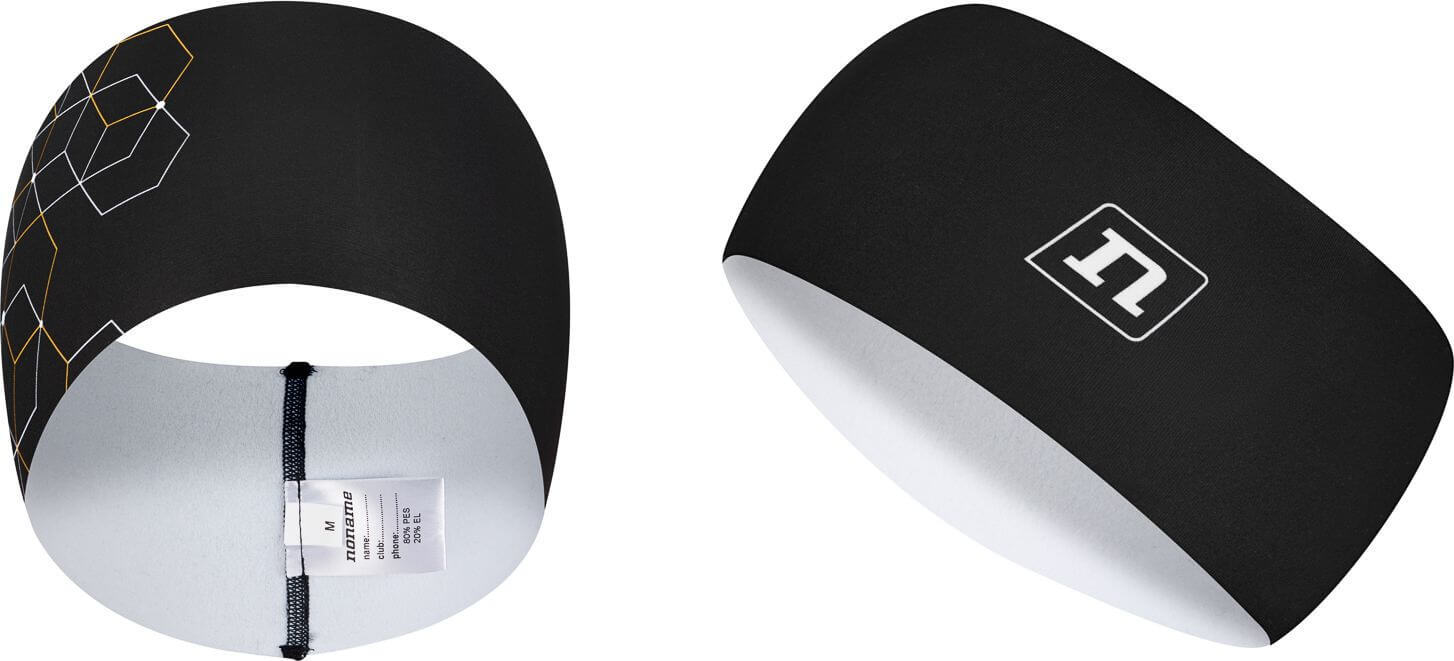 Повязка Noname Frost Headband 21 black-yellow
