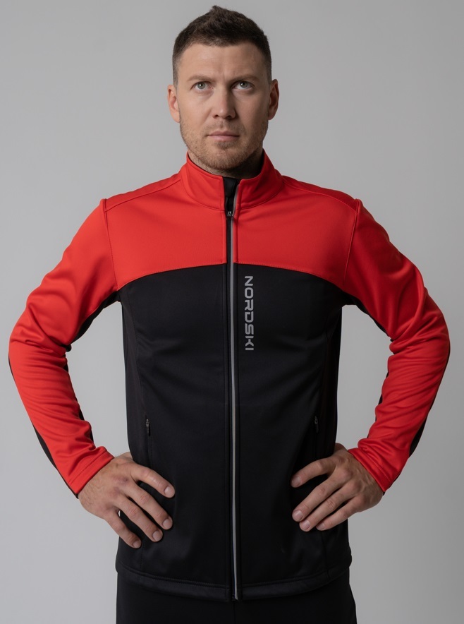 Nordski Active лыжная куртка мужская красная-черная