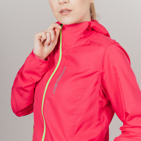 Nordski Run куртка для бега женская Pink-Yellow