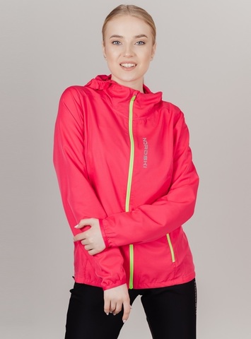 Nordski Run куртка для бега женская Pink-Yellow
