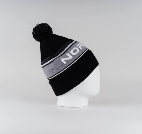 Теплая шапка Nordski Stripe black-grey