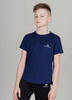 Детская спортивная футболка Nordski Jr Run темно-синяя - 2