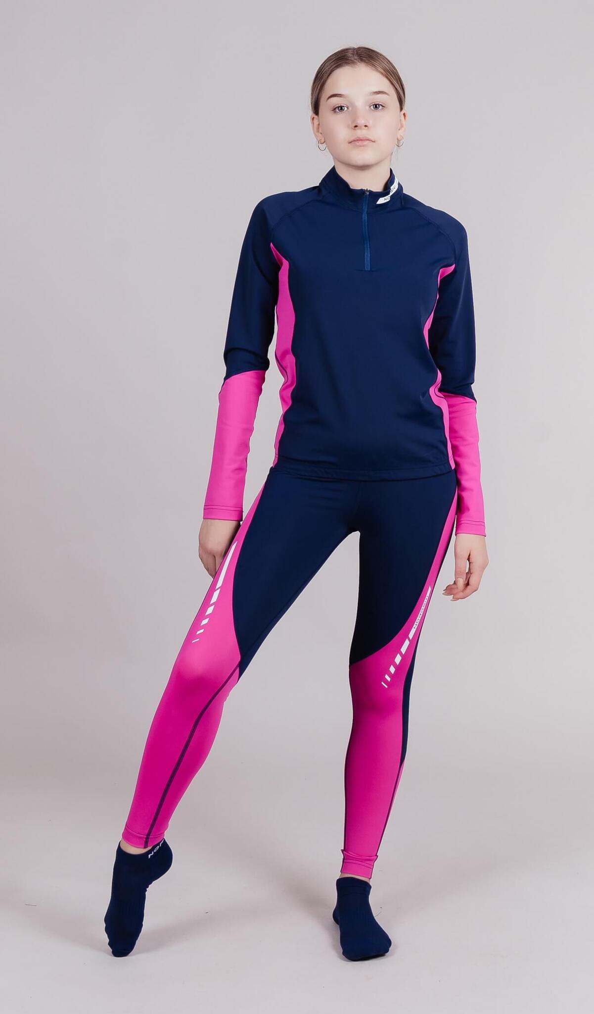 Детский гоночный комбинезон Nordski Jr Base dark blue-pink