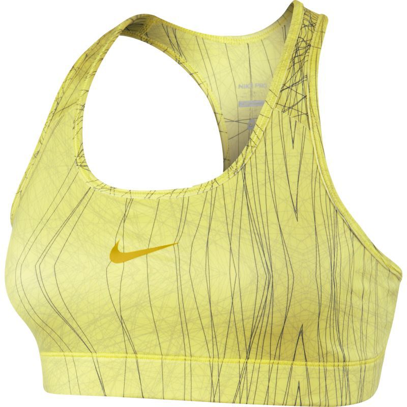 Топ л/а Nike Pro Bra Printed (W) жёлтый - 1
