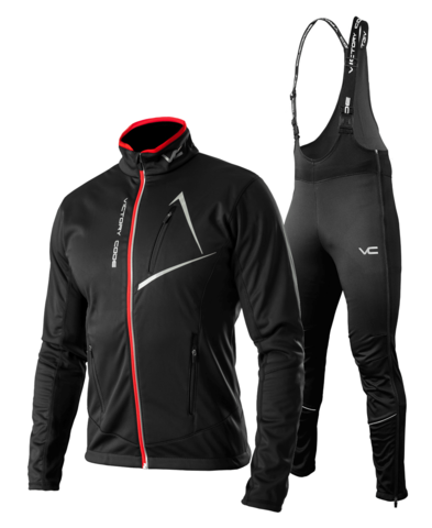 Victory Code Dynamic Warm разминочный лыжный костюм со спинкой black