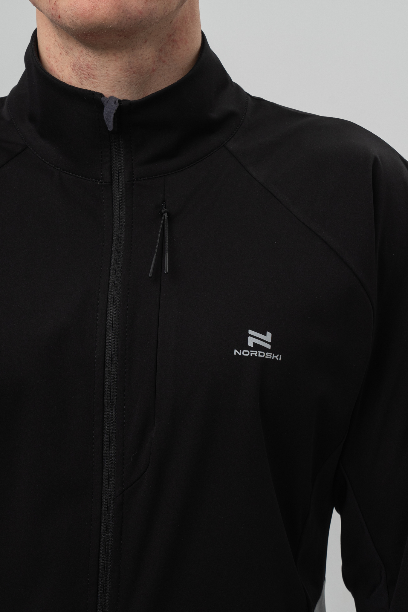 Мужской профессиональный лыжный костюм Nordski Race black-white - 7