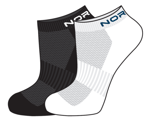 Nordski Run комплект спортивных носков black-white