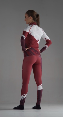 Nordski Premium лыжный гоночный комбинезон женский бордо-white