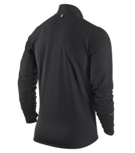 Футболка Nike Element 1/2 Zip LS /Рубашка беговая чёрная - 2