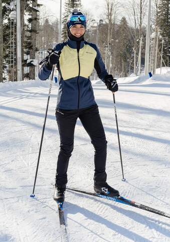 Женский костюм для лыж и бега зимой Nordski Hybrid blue