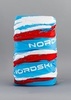 Nordski Stripe многофункциональный баф blue-red - 1