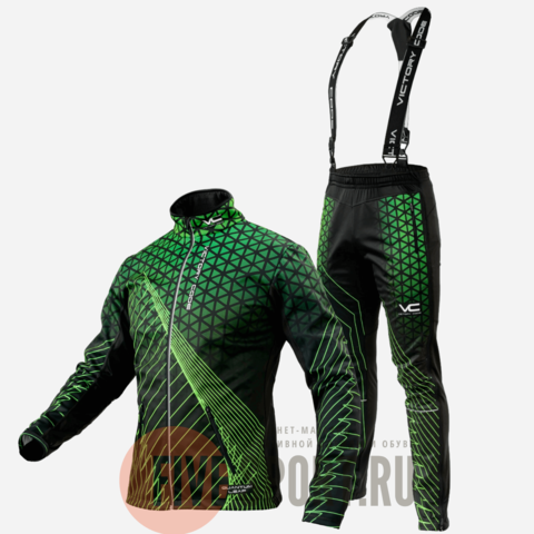 Victory Code Quantum разминочный лыжный костюм green