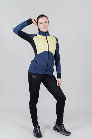 Женский костюм для лыж и бега зимой Nordski Hybrid blue