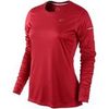 Футболка Nike Miler LS UV Top (W) /Рубашка беговая красная - 1