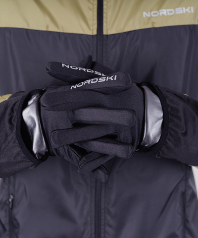 Перчатки-варежки для бега Nordski Run black