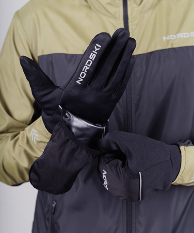 Перчатки-варежки для бега Nordski Run black