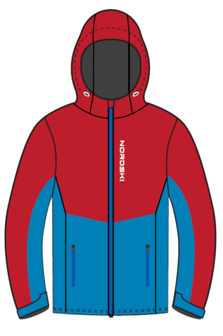 Nordski Montana Premium RUS утепленный лыжный костюм женский Red-blue