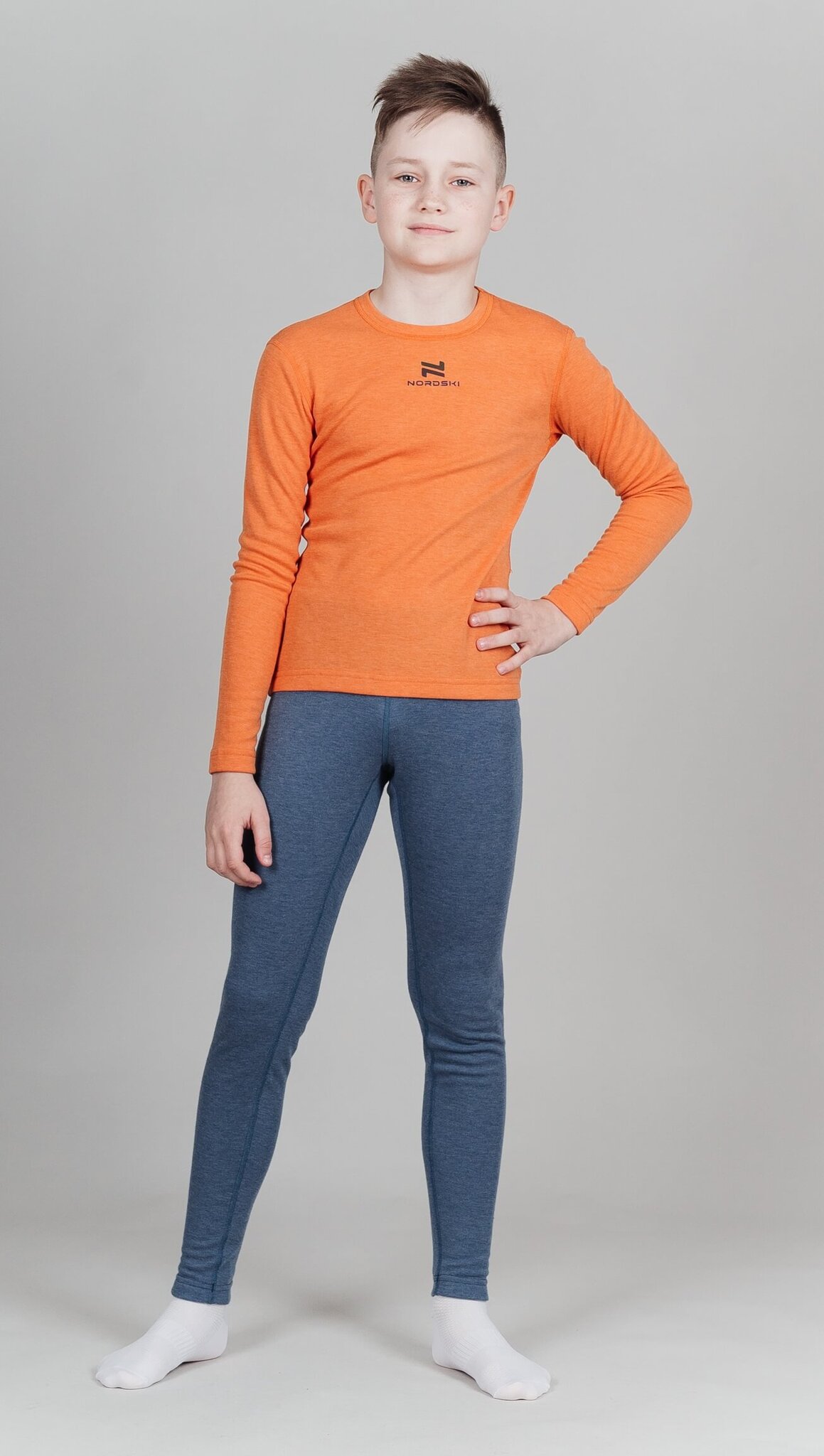 Детское термобелье комплект Nordski Soft orange-green - 2