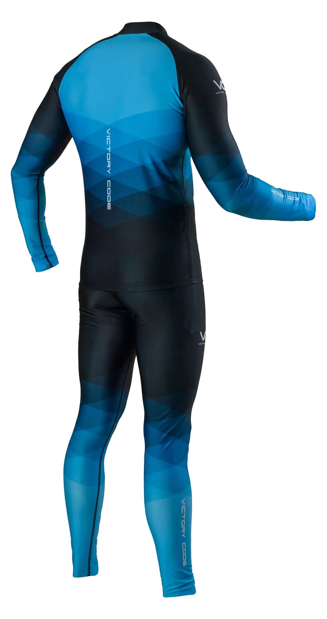 УЦЕНКА-Лыжный раздельный комбинезон Victory Code Aurora blue-black - 2