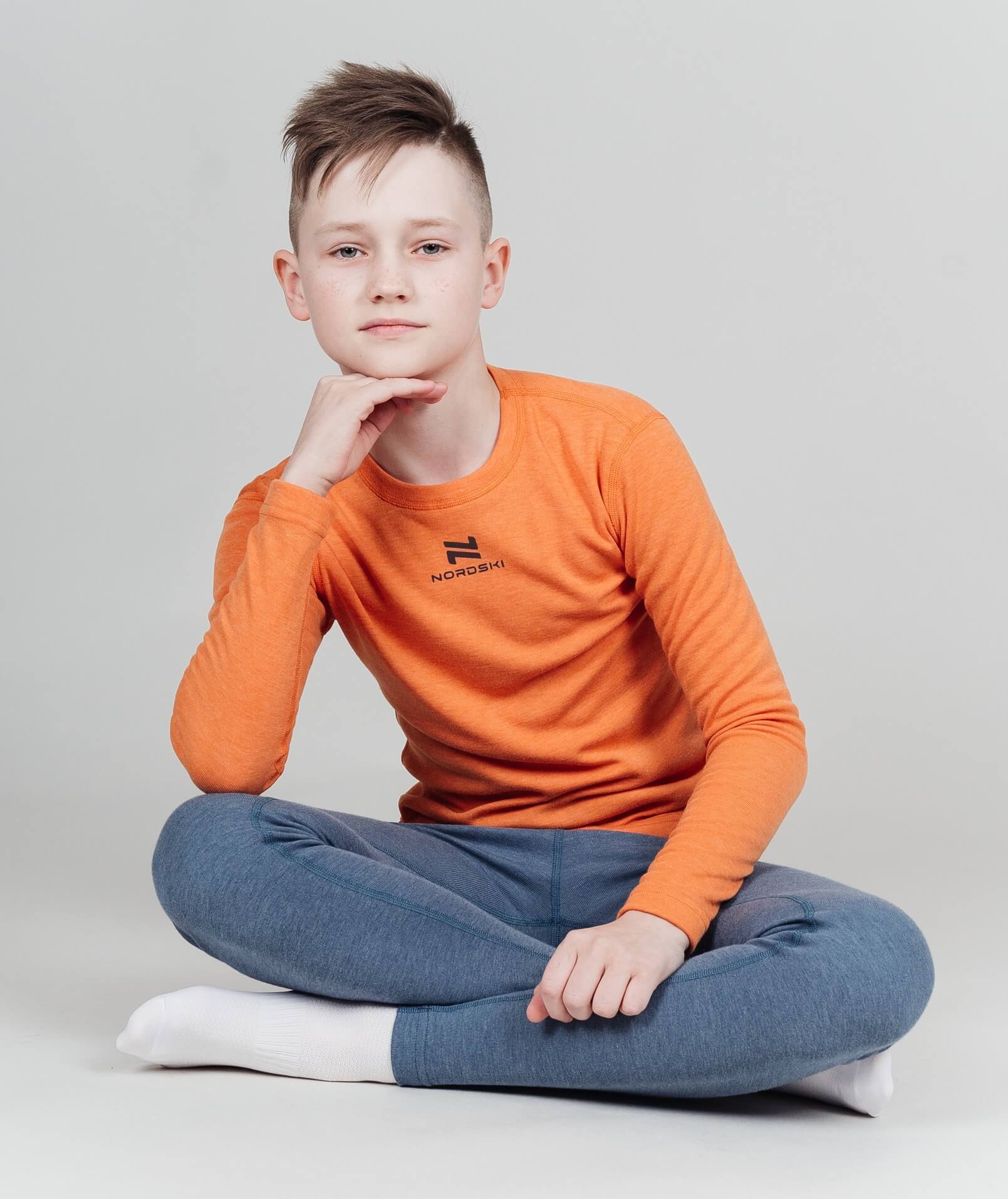Детское термобелье комплект Nordski Soft orange-green - 9